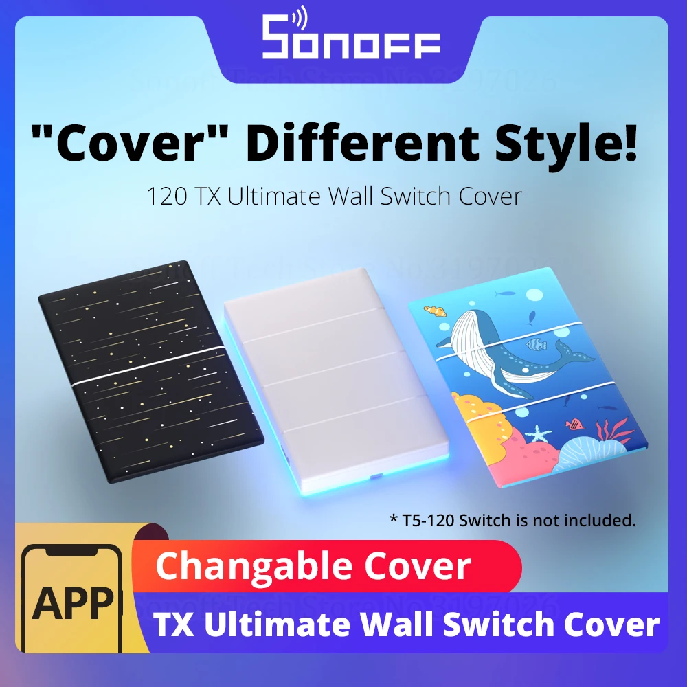 

Умный настенный сенсорный выключатель SONOFF TX Ultimate с Wi-Fi, легко заменяемый стильный мультяшный Звездный вариант на выбор