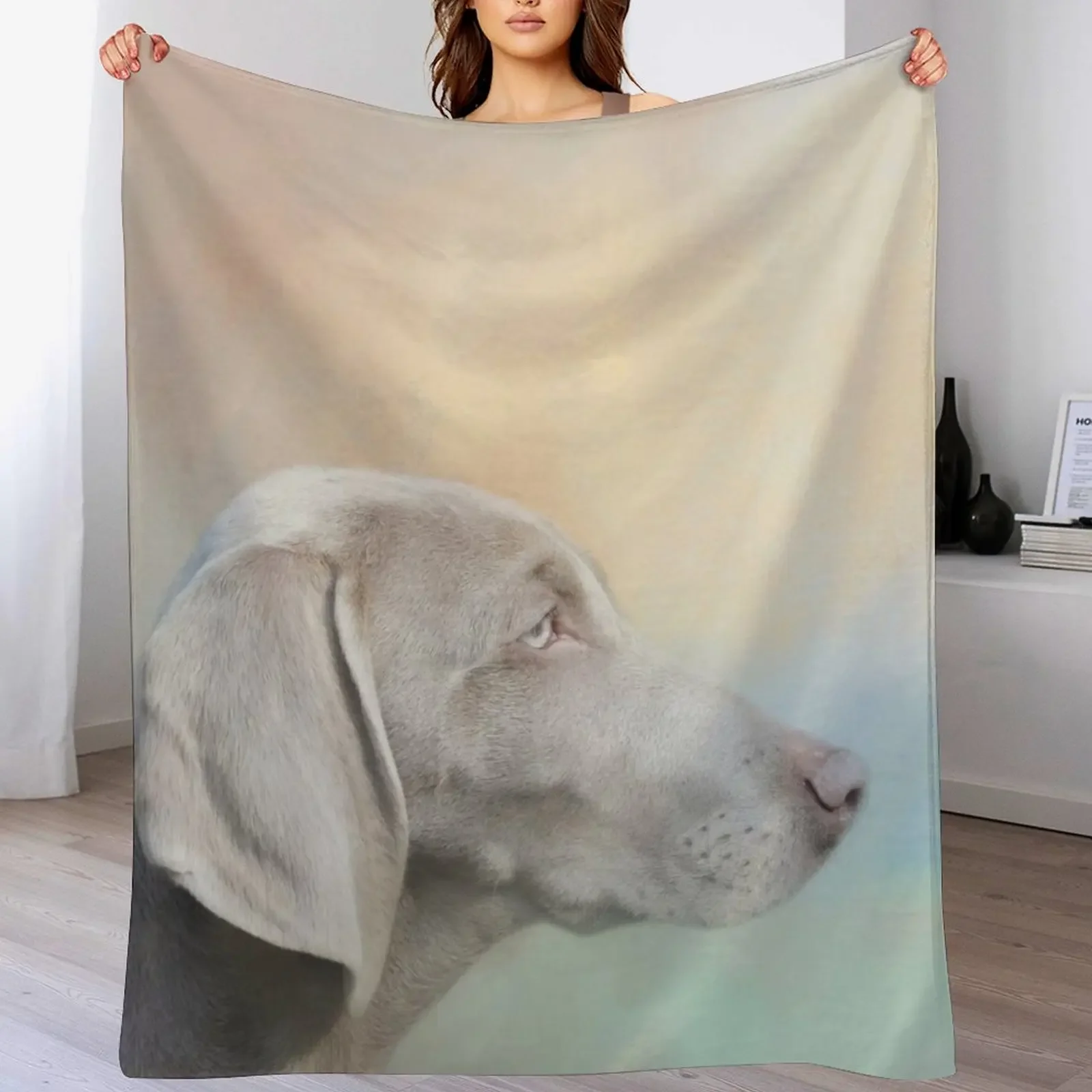 

Beautiful Weimaraner Dog Throw Blanket Hair Bed linens christmas gifts Cute Blankets