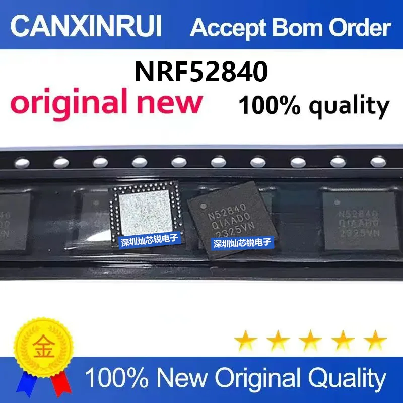 (5-100pieces)Brand new original NRF52840-QIAA-R N52840 QFN package wireless transceiver chip Bluetooth SoC
