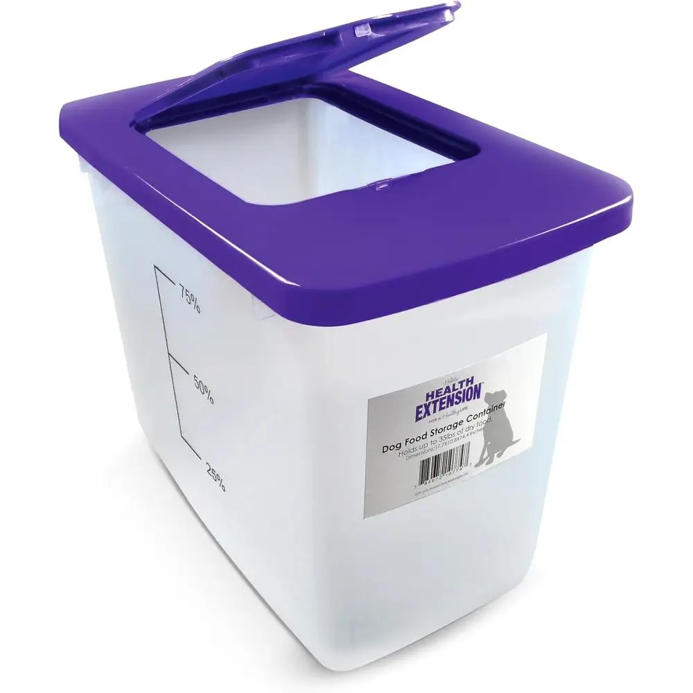 

35 lb Airtight Pet Food Container with Wide Top Opening, Transparent BPA-Free Durable Plastic Design