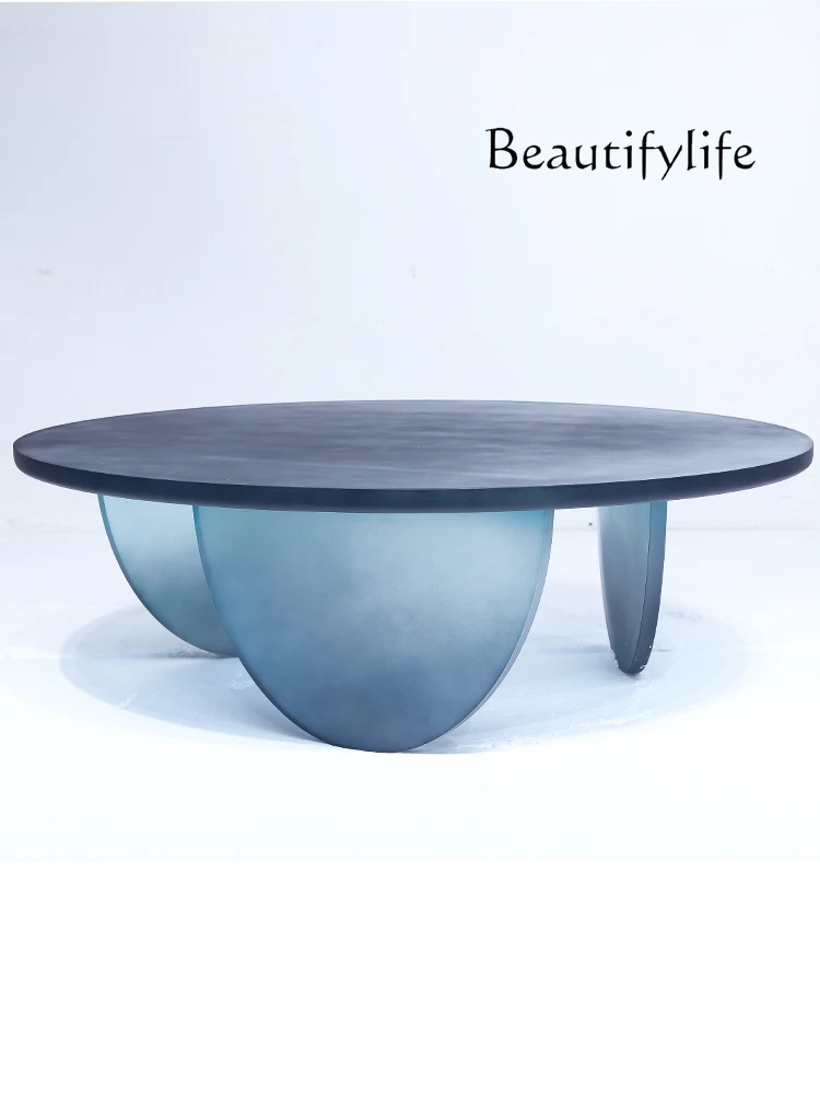 Light Luxury Living Room Home Acrylic Tea Table round Side Table Simple Italian Small Apartment Coffee Table