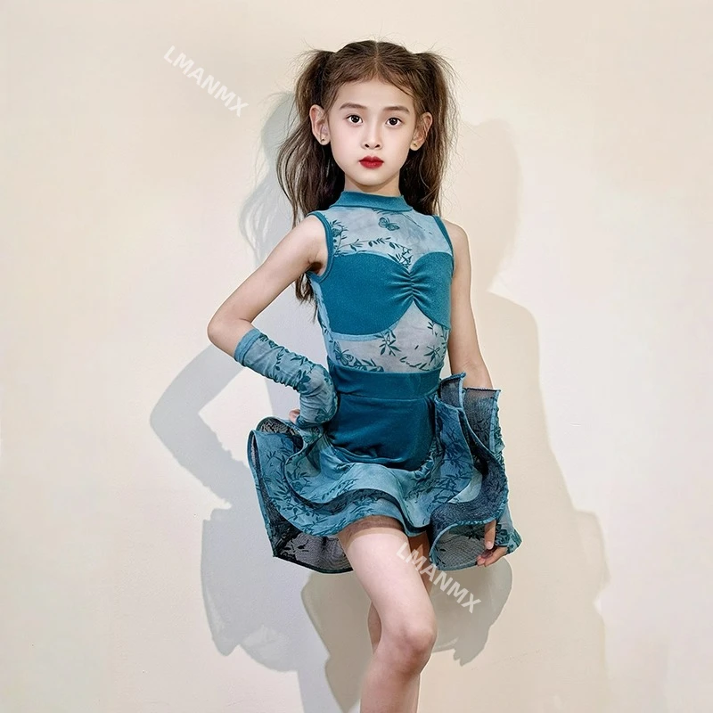 

Новое детское профессиональное платье для девочек 2025 года, тренировочное платье, усовершенствованный комплект в западном стиле