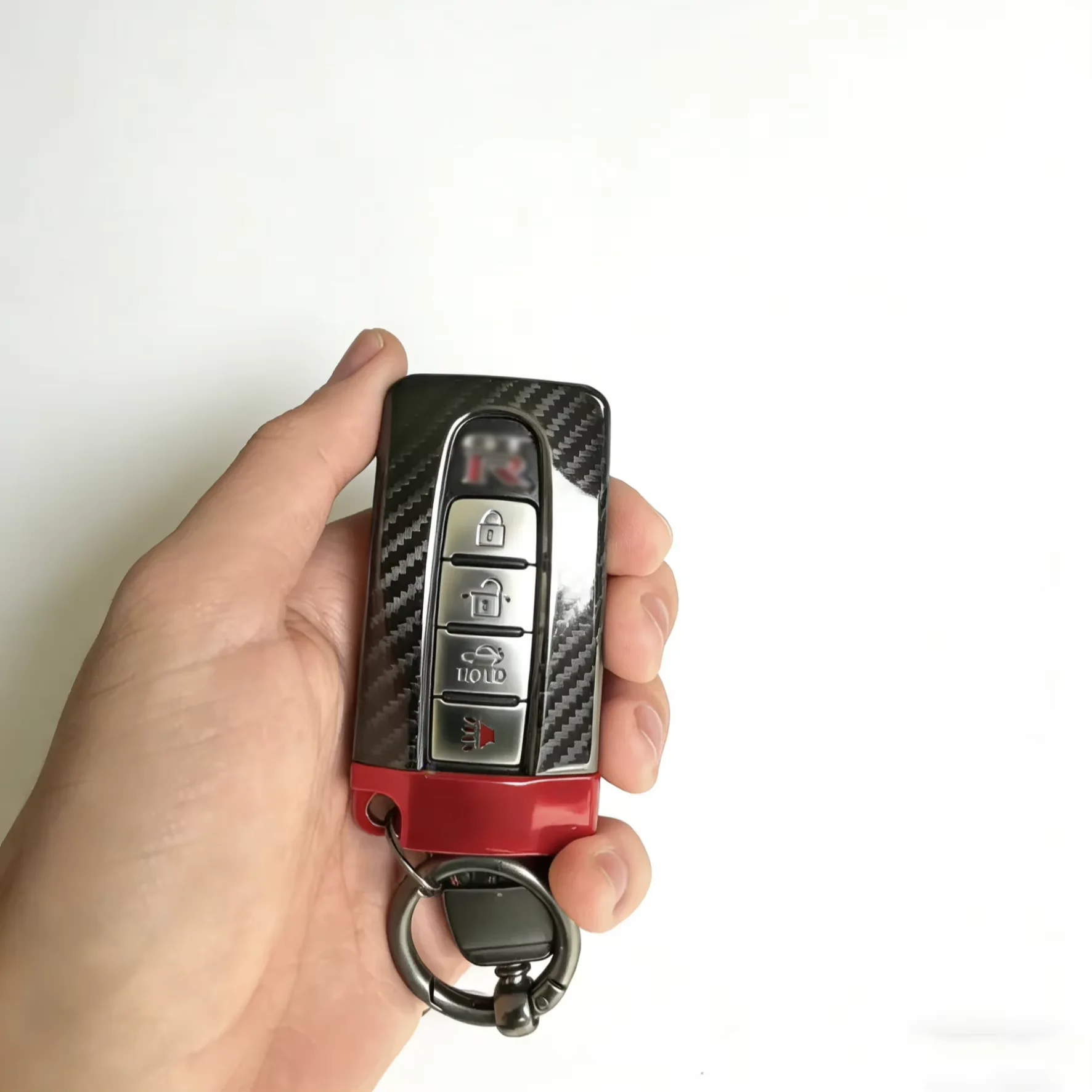 Real Carbon Fiber GTR Style Key Fob Protective Cover Case Compatible with Nissan or Infiniti