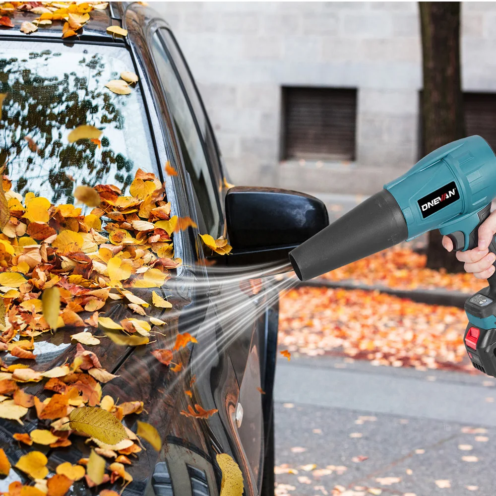 ONEVAN 3500 W Bürstenlosen Elektrischen Turbo Gebläse Cordless Handheld High Power Gebläse Schnee Staub Blasen Für Makita 18 V Batterie pin – Detail 11