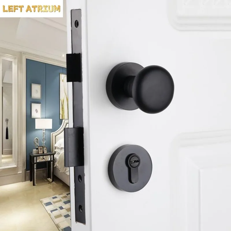 Zinc Alloy Silent Door Lock Gate Bedroom Door Lock Living Room Safety Locks Doors Hardware Accessories Door Handles Split Locks