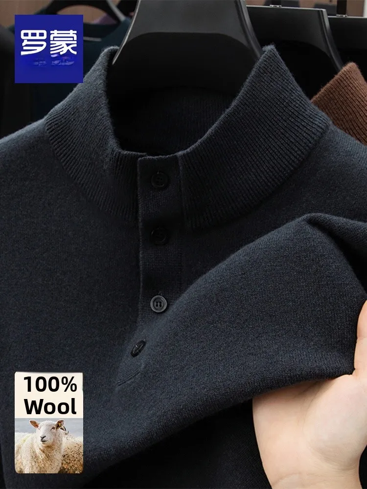 Pure Wool Men's Kni…