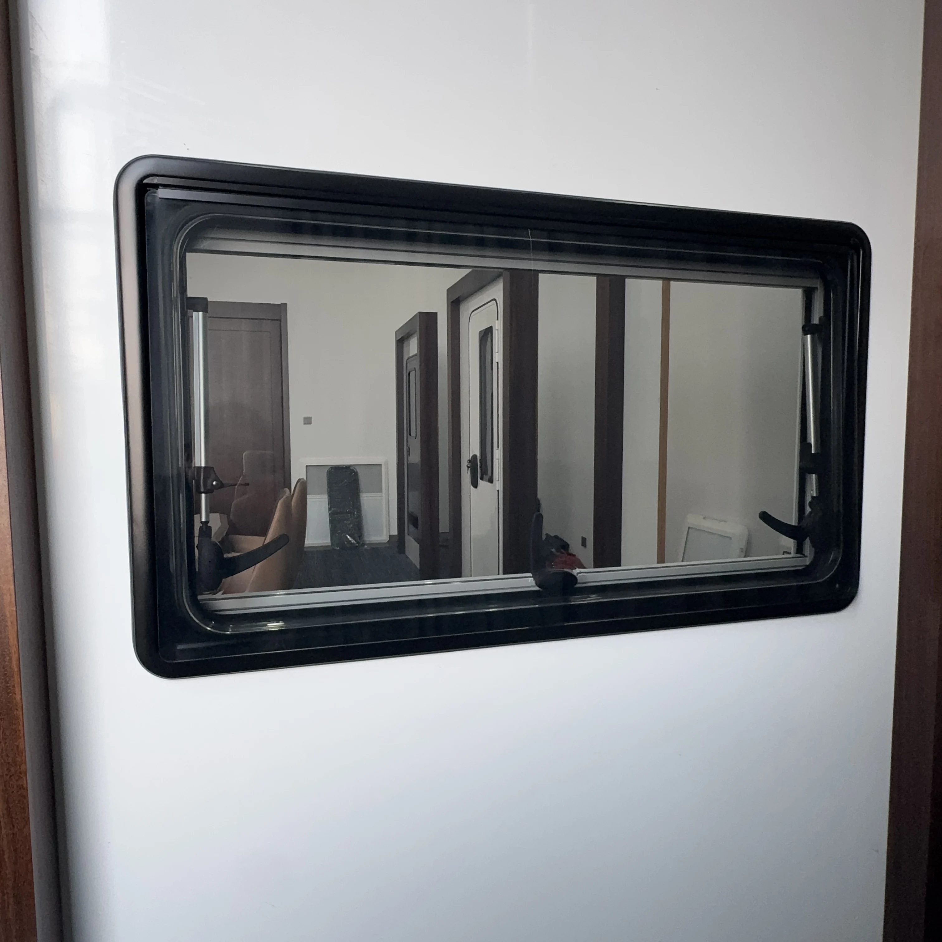 Double Layer Acrylic Glass Square Corner RV Aluminum Alloy Frame Extrapolation Window Body Parts for RV