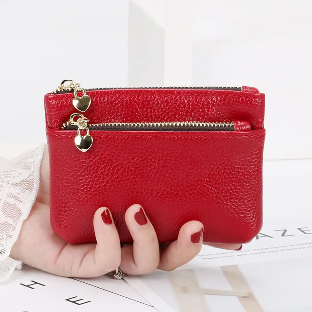 New Leather Coin Purse Women Mini Change Purses Kids Coin Pocket Wallets Key Chain Holder Zipper Pouch Card Holder Wallet bag