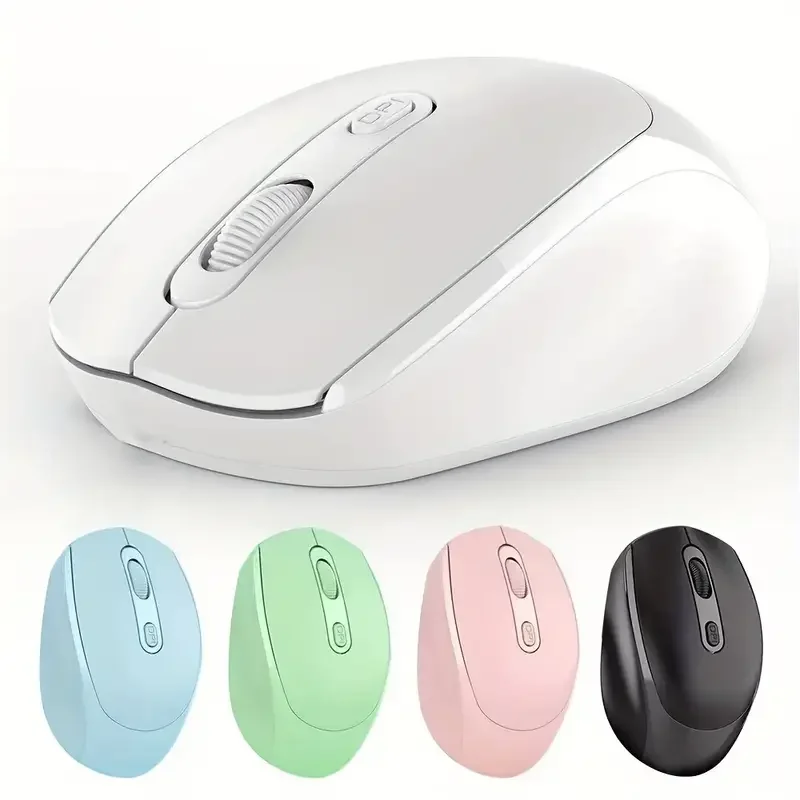 Ratón inalámbrico compatible con Bluetooth, ratón ergonómico para ordenador, ratón óptico para PC con receptor USB, ratón inalámbrico de 2,4 Ghz para ordenador portátil
