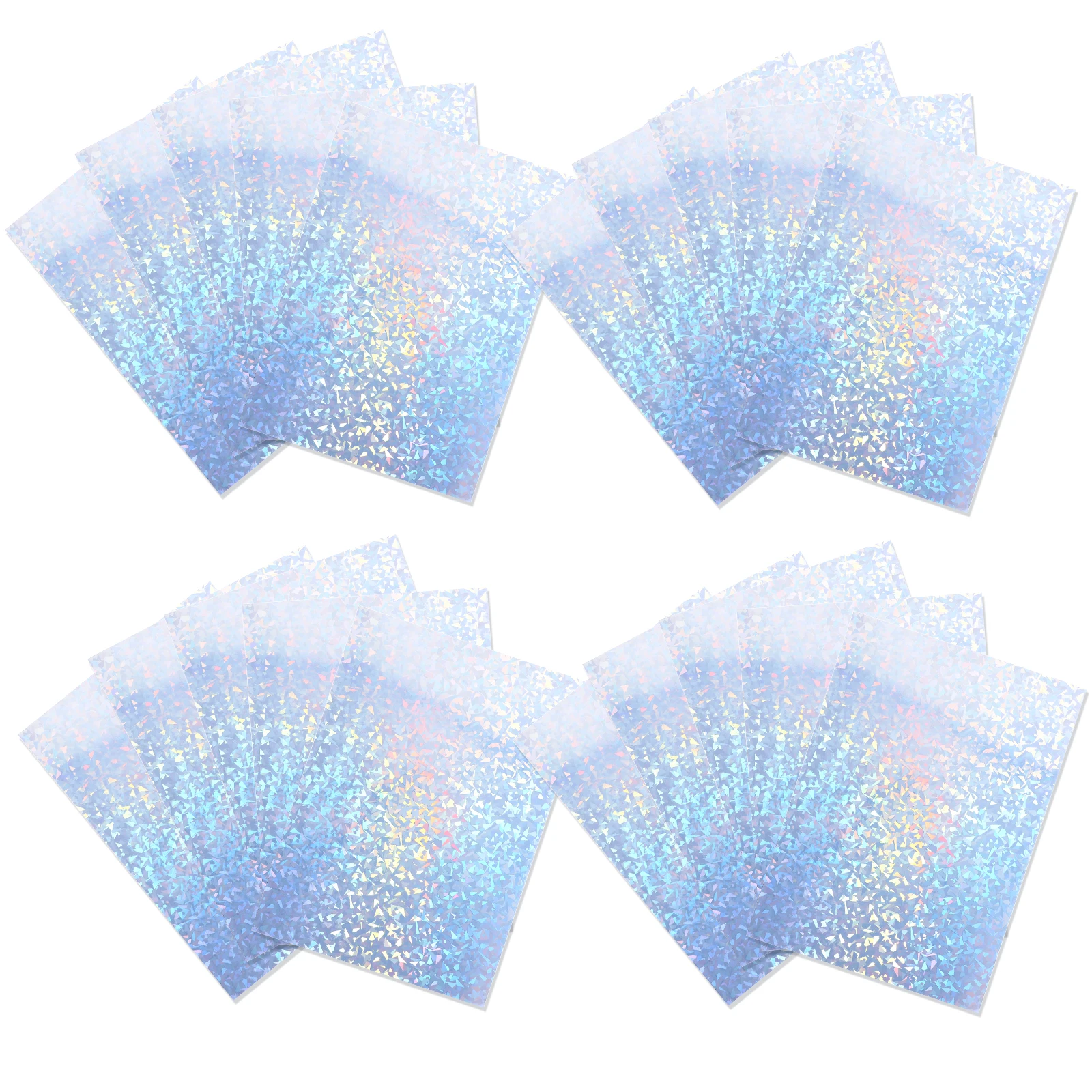 

20 Holographic Printable Printer Shiny Label Sheets Glitter Sticker Paper Sheets Art Crafts Labeling Typing Shiny Construction