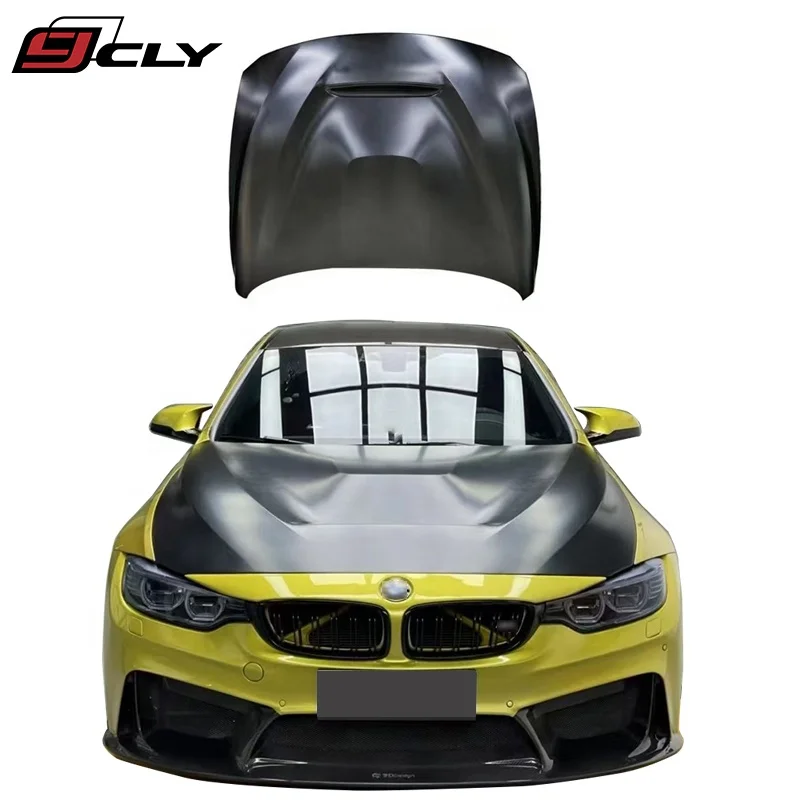 CLY GTS car Hood for M3 F80 M4 F82 upgrade GTS Hood aluminium cover M3 M4 GTS Bonnet scoop engine hood