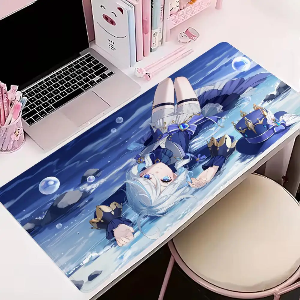 

G_Genshin I_Impact Коврик для мыши Игровой коврик для мыши Резиновый нескользящий коврик для клавиатуры Аксессуары для комиксов Подходит для игрового коврика для мыши