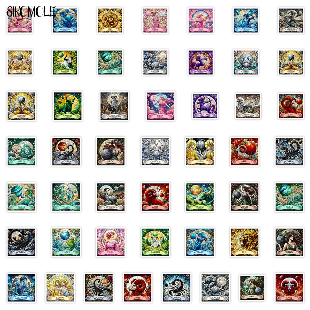 10/30/50PCS Twaalf Sterrenbeelden Tarot Kaarten Graffiti Stickers Esthetische DIY Decoratie Speelgoed Reisbagage Decal sticker Pack