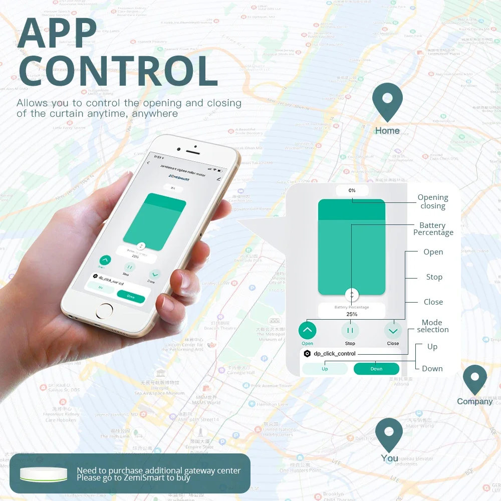 Imagem -04 - Tuya Zigbee Smart Blind Driver Novo Design Motores Zemismart com Painel Solar Alexa Google Home Yandex Smart Home Automation