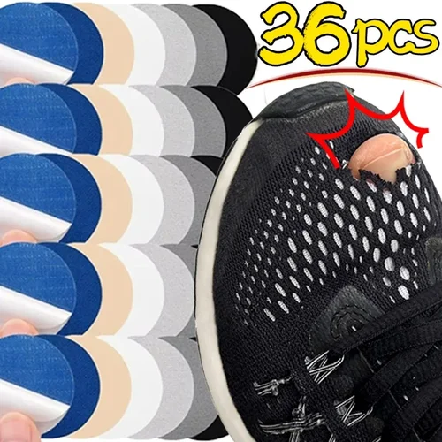Imagen 2 del producto Parche autoadhesivo de repuesto para reparación de zapatos, almohadillas universales duraderas para agujeros en el talón, almohadillas de reparación de zapatillas de cuero de microfibra, 6/36 Uds.