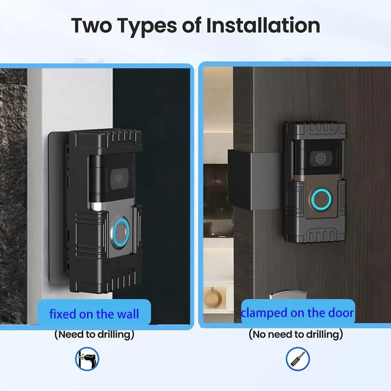 Ringtür halterung Diebstahls icherung Video Türklingel Tür halterung 90 Grad verstellbarer Keil adapter halter ohne Bohrer