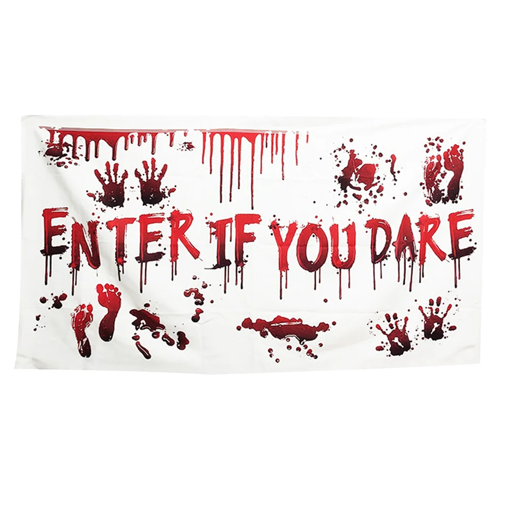 

Halloween Decorations Home Tablecloth Banner Banners Party The Hanging Sign Scene Layout Supply Photo Prop Scared Festival