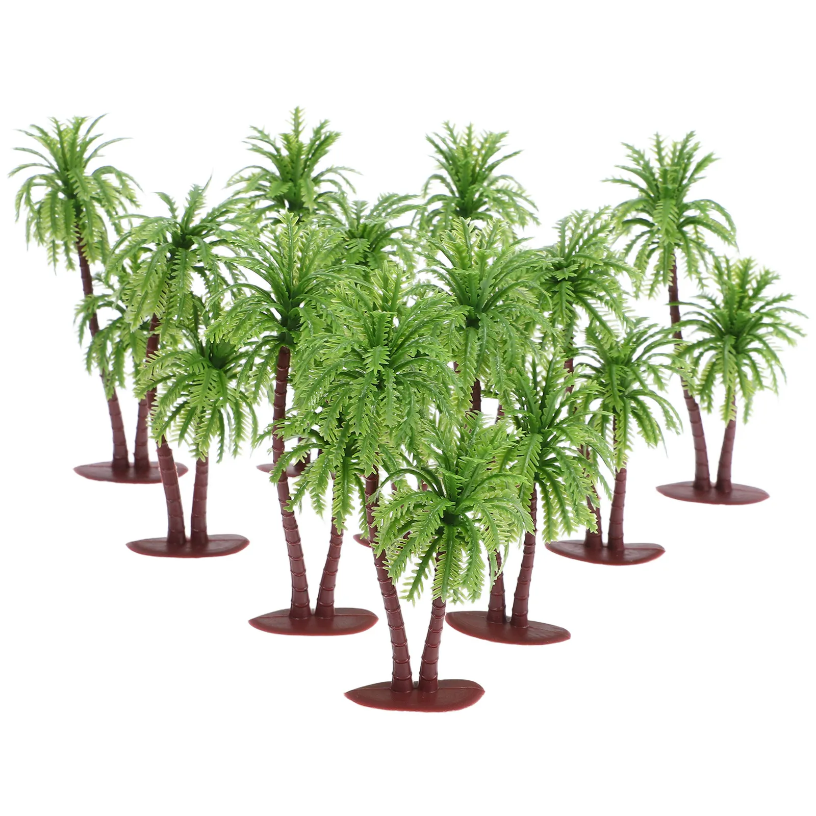 Mini Artificial Palm Trees 10Pcs Lifelike Tropical Plants for Indoor Decor Crafts Cupcake Toppers Photography