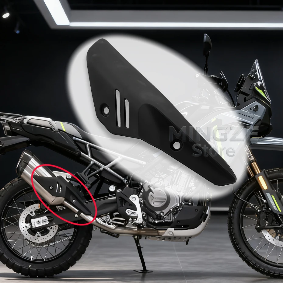For CFMOTO CF450MT Exhaust Pipe Cover Muffler Anti Scald Plate Protective Shell Heat Insulation Plate CF400-8-8A Accessories
