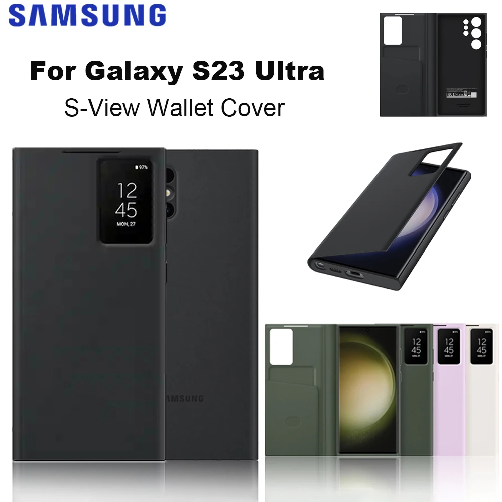 For Samsung Galaxy S23 Ultra S-View Wallet Case Flip Intelligent Cover For  Galaxy S23 Ultra 5G Flip Cover (6.8