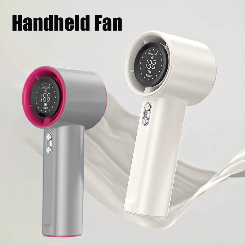 Mini Handheld Fan USB Charging 100-speed Turbo Electric fan Portable Outdoor Travel Camping Small Cooling Hand Fan ventilador