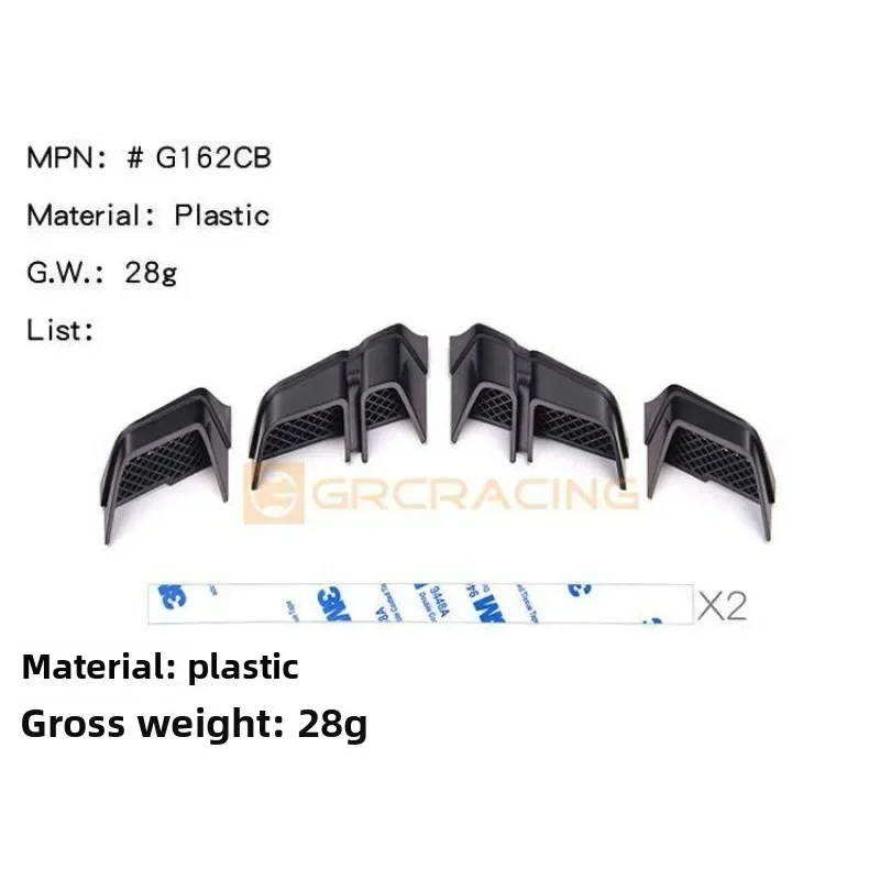 Simulation Decoration Wheel Eyebrow Side Exhaust Ventilation Grille Kit For 1/10 Rc Crawler Car Trxs Trx4 G500 Trx6 G63 G162c