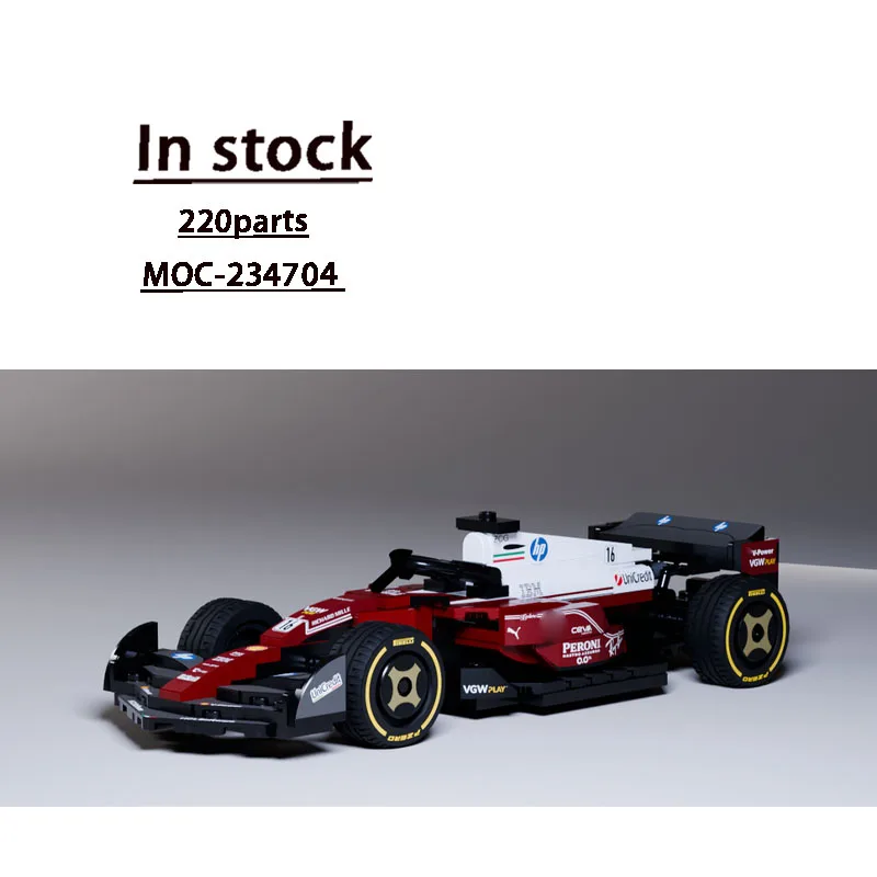 MOC-234704 جديد كلاسيكي SF-25 صيغة سباق السيارات بنة نموذج، 220 أجزاء، MOC الإبداعية الأولاد لعبة عيد ميلاد الأطفال هدية