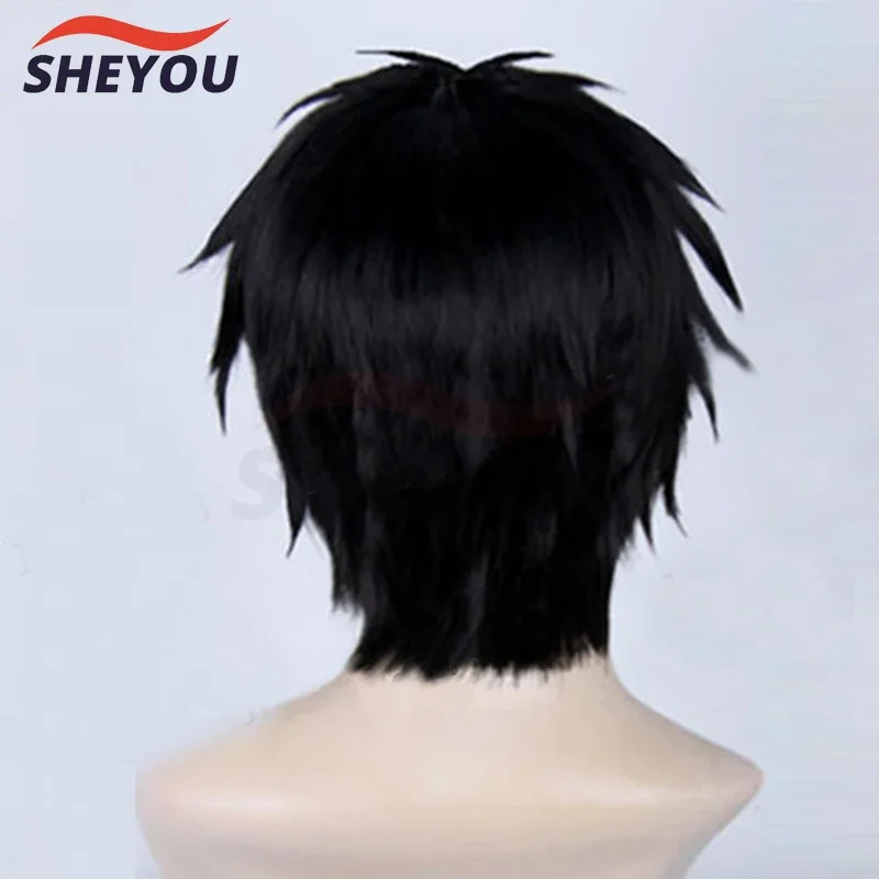 Monkey D. Luffy Black Short Cosplay Wig Heat Resistant Synthetic Hair Cosplay Wigs   Wig Cap