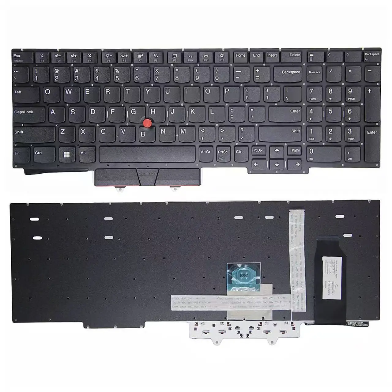 US UK RU Laptop Keyboard for Lenovo ThinkPad E15 2ND Gen2 Gen3 Gen4 R15 Black with Backlit