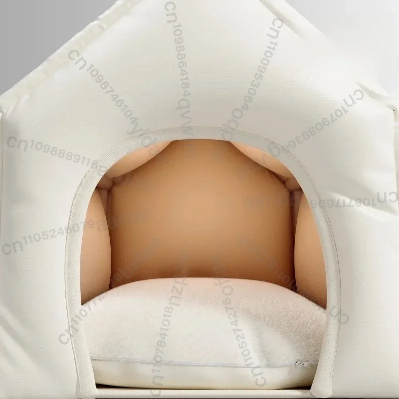 Anti Collapse Dog House Winter Insulated Semi-Enclosed Safe Dog Kennel For Small Dogs And Cats