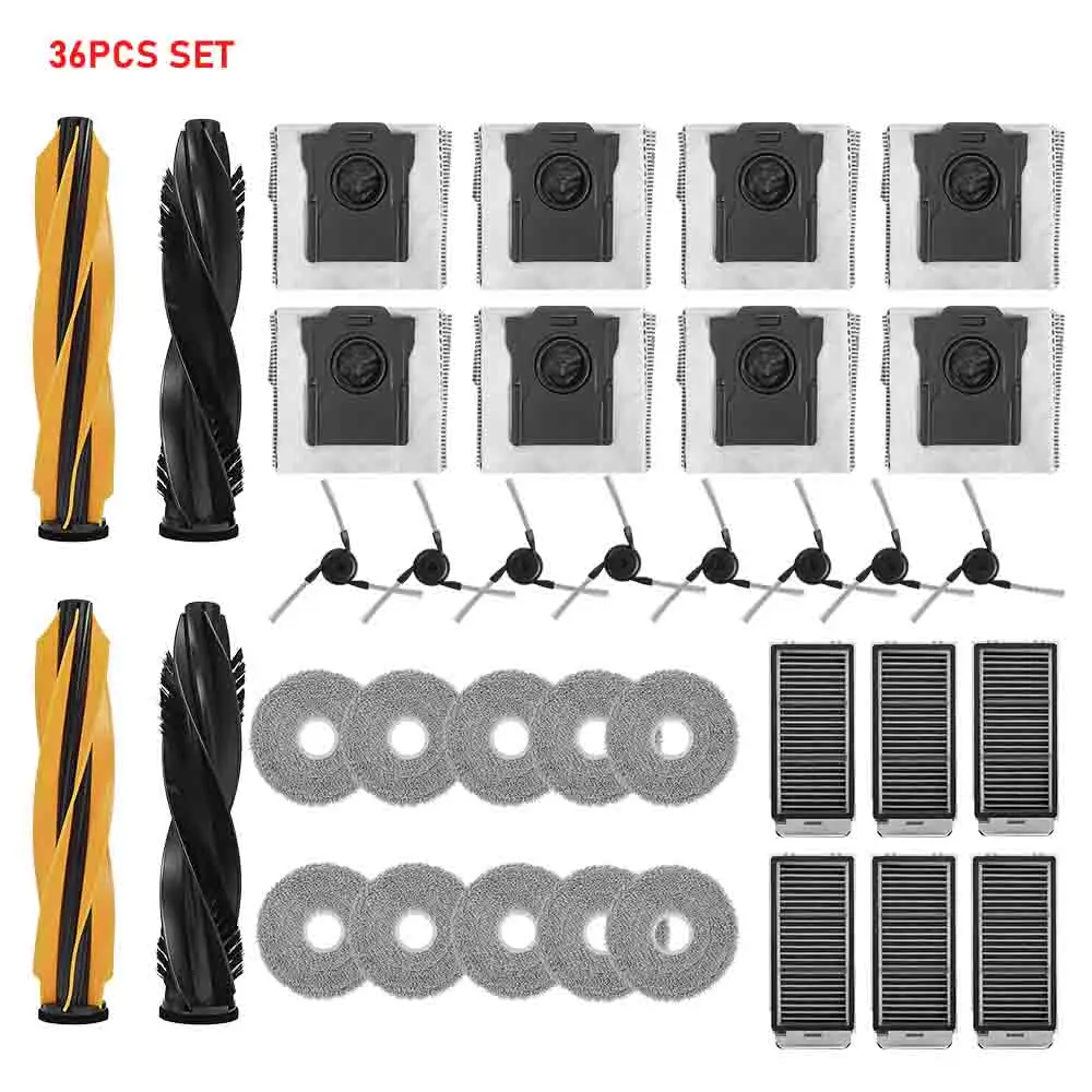 Dweildoeken Stofzakken voor Dreame X50 Pro/X50 Ultra/X50 Master/L40S Pro Ultra/L50 Pro Ultra/MOVA V50 Ultra Hoofd- en zijborstelfilters