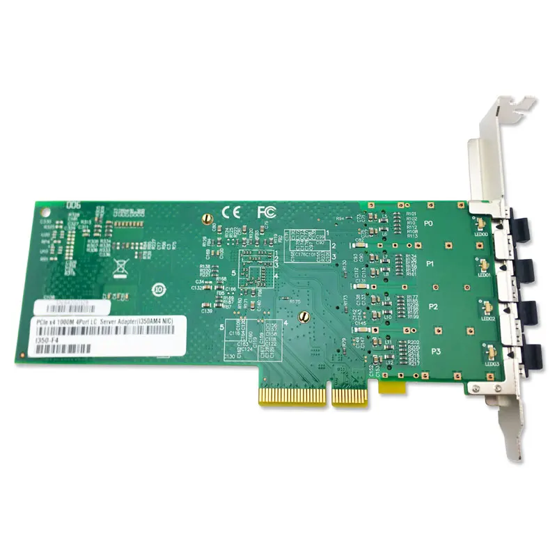 Imagem -02 - Adaptador Ethernet para Servidor Chipconjunto de Perfil Baixo e Altura Total Intel I350am4 Portas Sfp 10 mb 100 mb 1000mb Pcie x4 Sfp