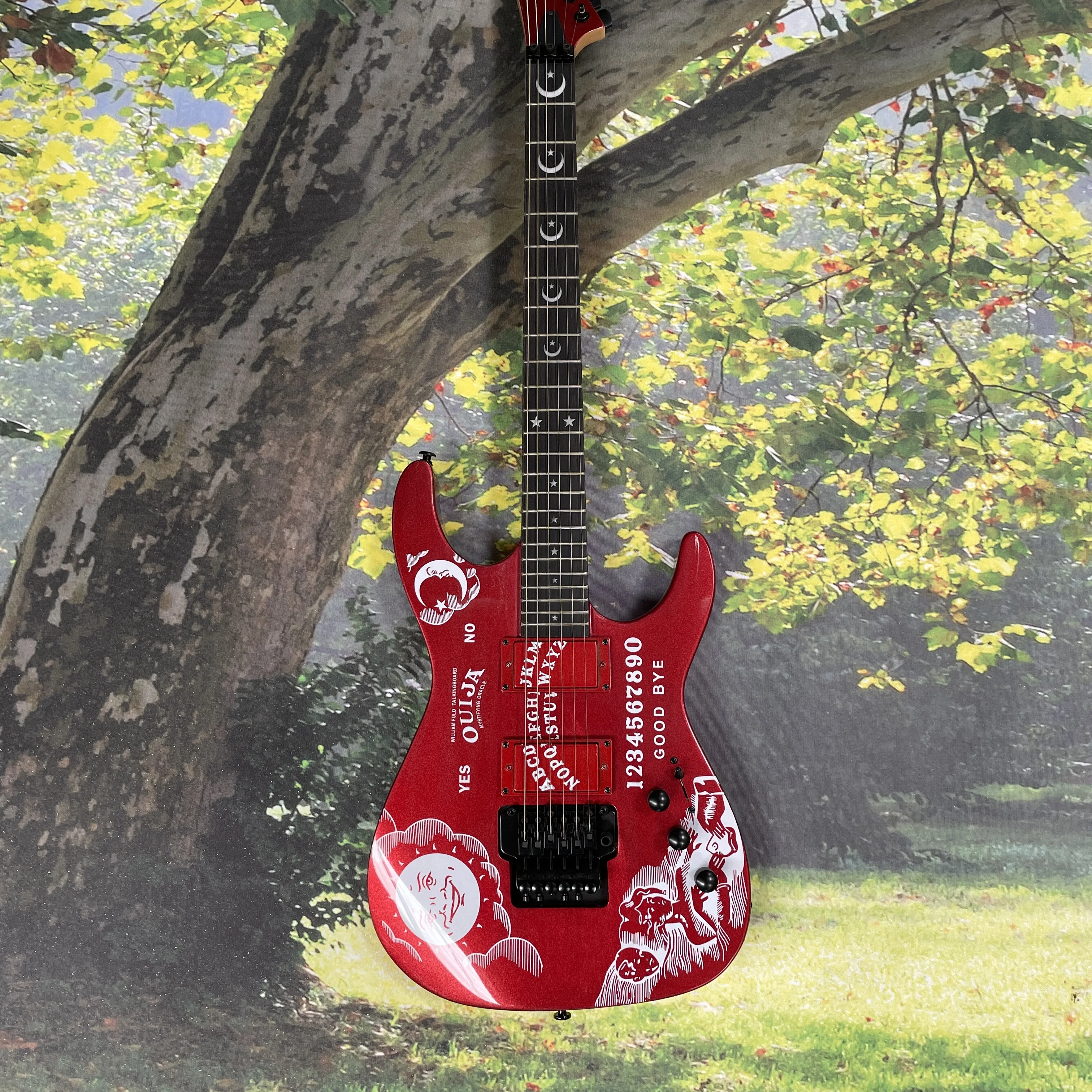 

Spirit Board Star Moon 6-string electric guitar, custom painted ST body with dual-coil pickups guitars, rock electric guitarra