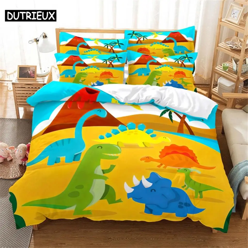 

3D Dinosaur Bedding Set Queen Bedding Duvet Cover Set Bedding Set Bed Cover Cotton Queen Bedroom Bed Cover Set Bed Set Bedding