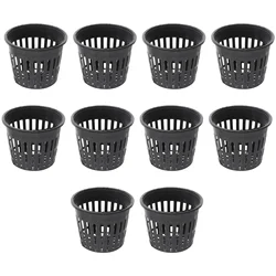 10PCS Plastic Succulent Pot Mini Mesh Multi-small Planting Basin Hydroponic Mesh Cup Round Succulent Flower Pot Garden