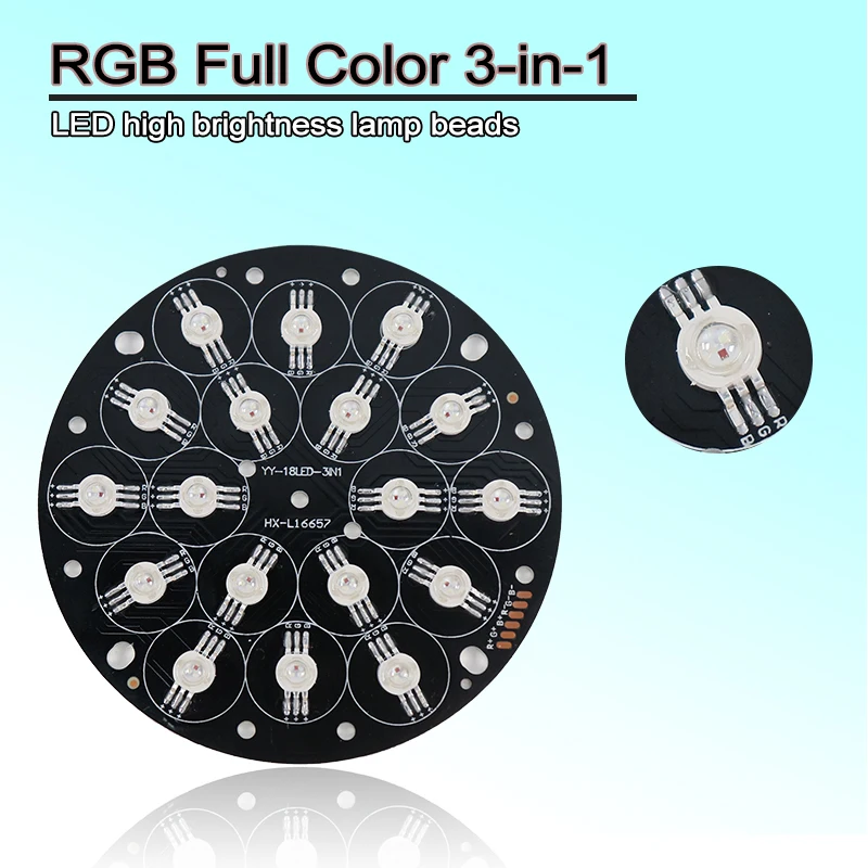 Stage Light Repair Parts 18x3w RGB 3in1 /RGB Mini Moving Head Light LED Board Stage Light Parts