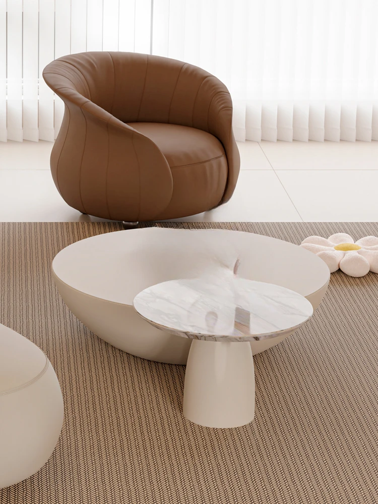 Round coffee table modern villa luxury bowl coffee table