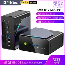 GMKtec K12 Mini PC AMD Ryzen7 H 255 (actualizado 8745HS) Oculink Soporte DDR5 NO RAM NO ROM NO OS Computadora
