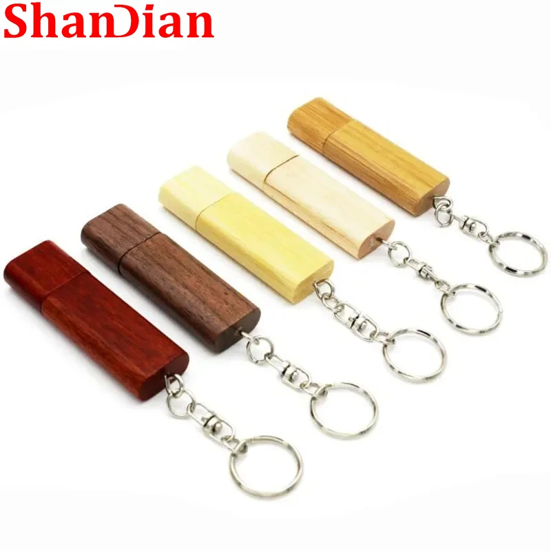 

SHANDIAN Maple Wooden USB 2.0 Flash Drive 4GB 8GB 16GB 32GB 64GB 128GB Pen Drives Free LOGO Memory Stick Gifts Key Chain U Disk