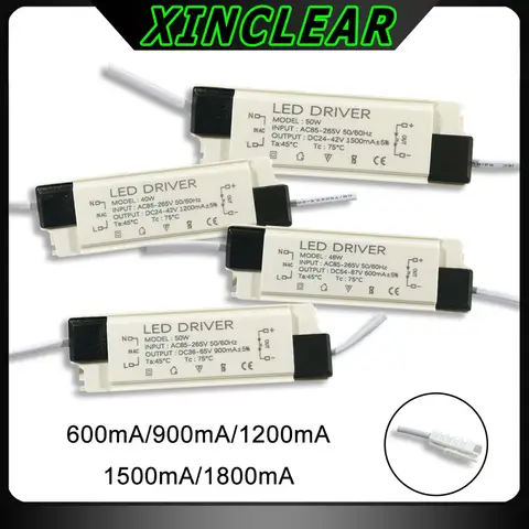 40W 48W 50W 60W LED Driver DC54-87V 600mA DC36-65V 900mA 24-42V 1200mA 1500mA 1800mA Power Supply External Lighting Transformer