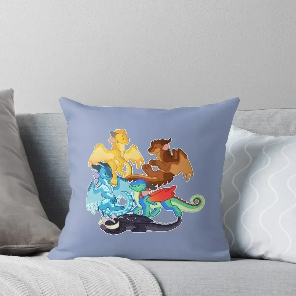 

Dragonets of Destiny - WOF Wings of Fire Throw Pillow Pillows Aesthetic Rectangular Cushion Cover pillow