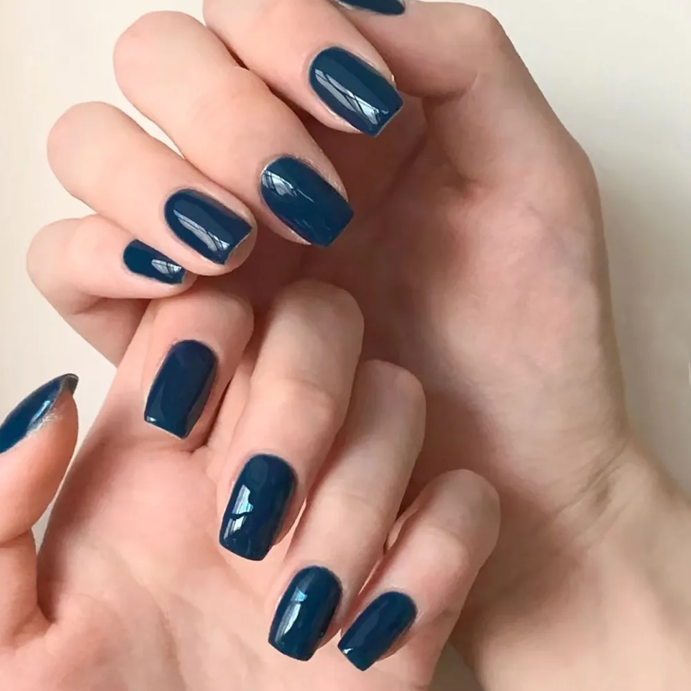 Manicura desmontable, uñas postizas francesas, cabeza cuadrada, cubierta completa, prensa en uñas, uñas postizas para mujeres