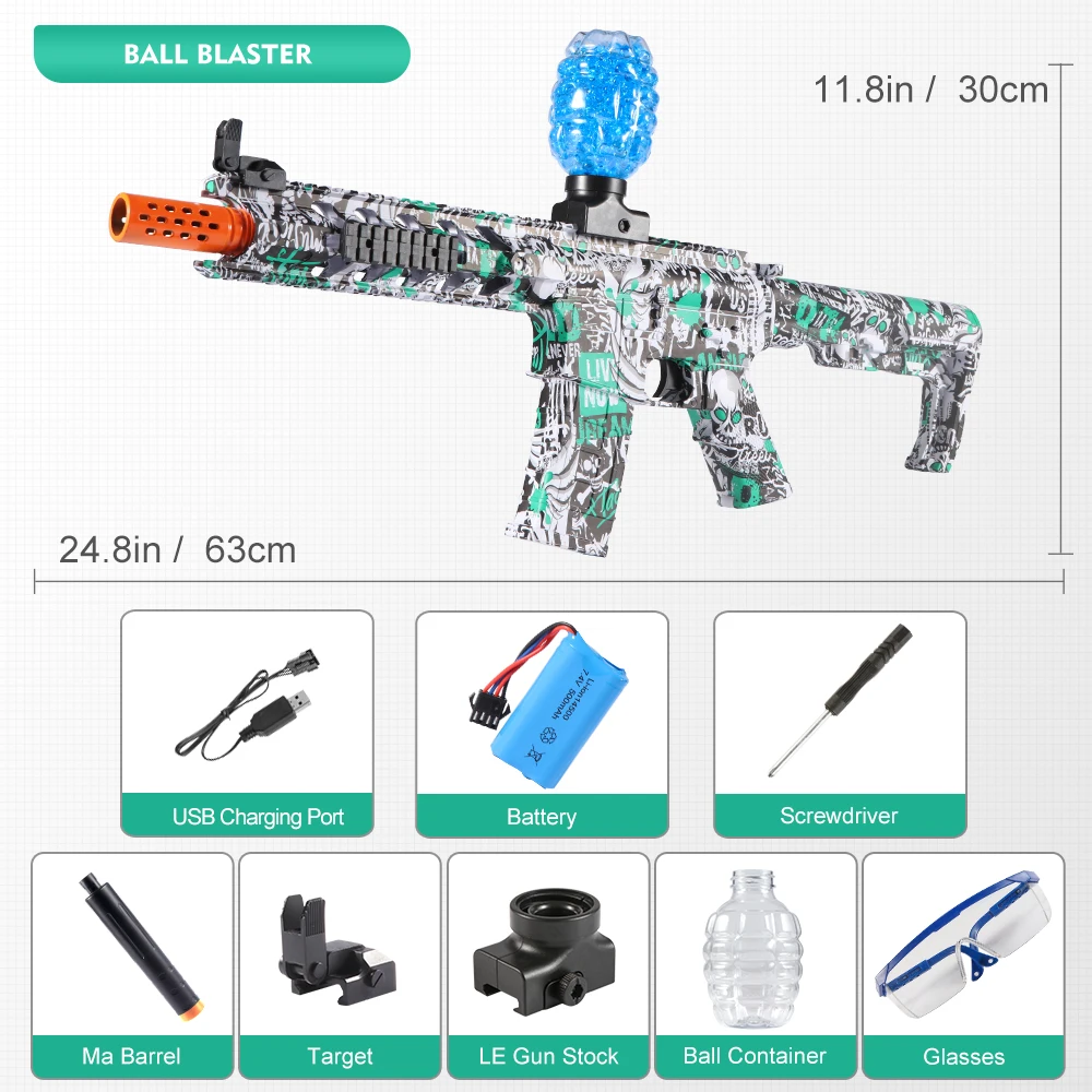 M416 elektrisch blasterpistoolspeelgoed, oplaadbaar, automatisch buitenspeelgoed voor teamactiviteiten, perfect cadeau (kogels exclusief)