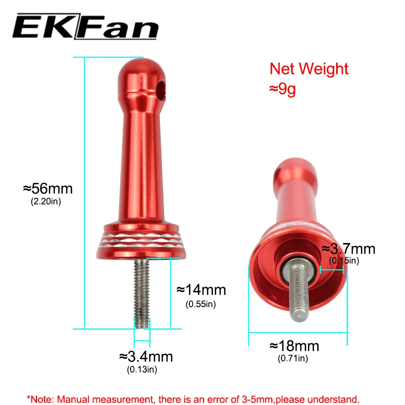 EKfan aluminum alloy Fishing Reel tools for D/S  rotary insert fishing reel balance column Fishing Reel DIY parts