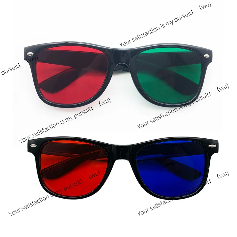 1pcs Professional Green Red Filter Glasses Blue Red Eyeweare Visual Function Test Tool For Amblyopia Training   D03