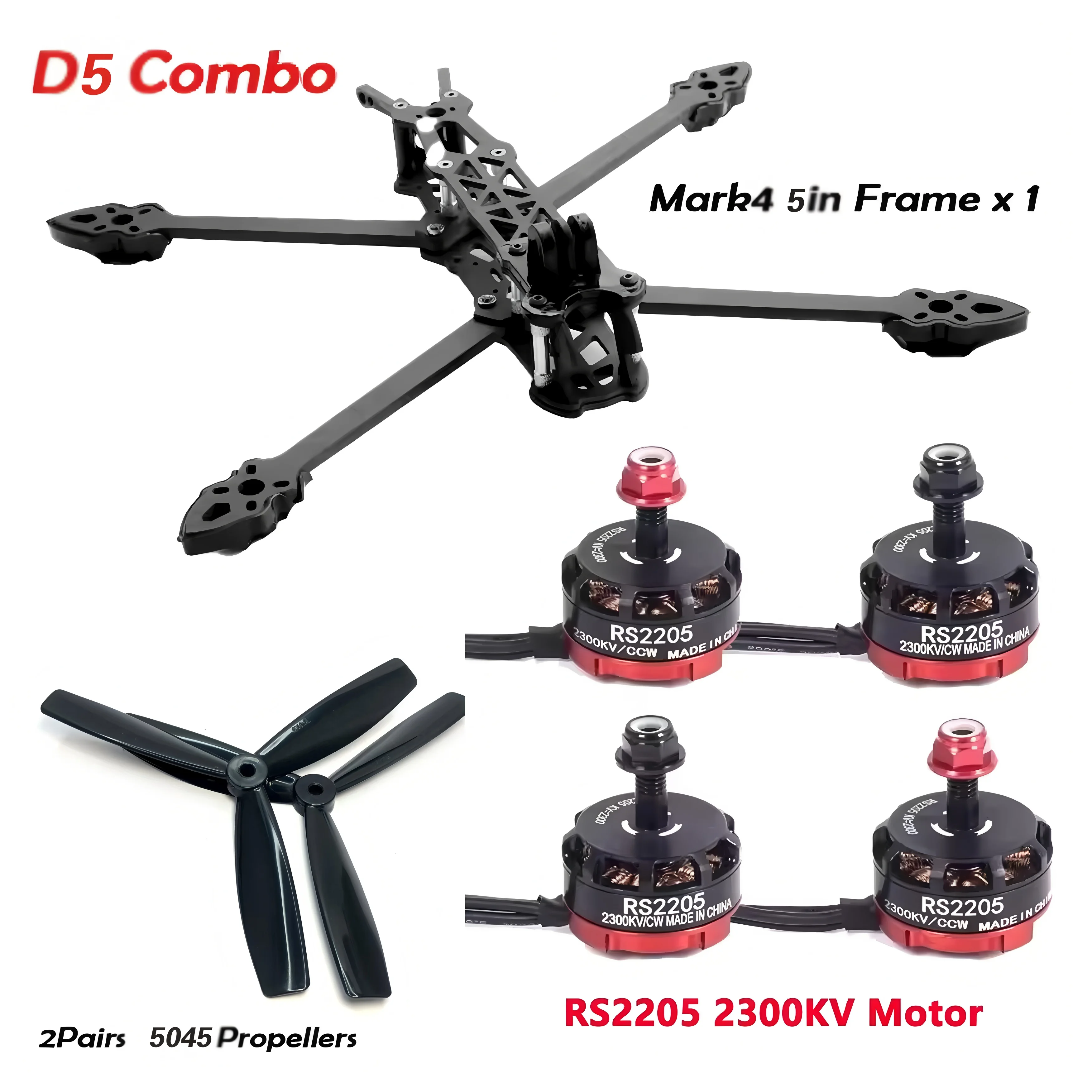 RS2205 2205 2300KV CW CCW Bezszczotkowy Silnik do Mark 4 5 cali 225mm FPV RC QAV250 X210 Dron Wyścigowy Multikopter