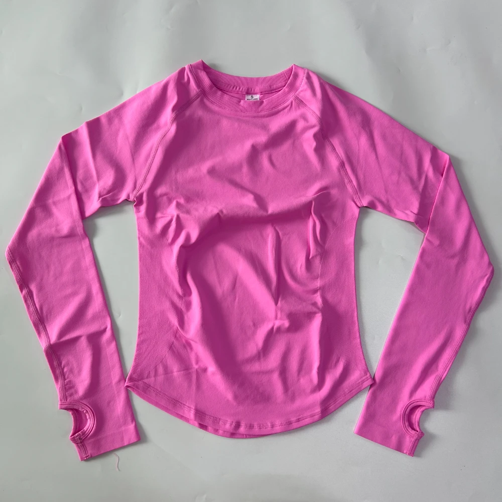 Pericic Longline Defy Langarm-Top für Damen, Gym-Crop-Top mit Daumenlöchern, Yoga-Top, Trainingskleidung, Lauf-Sportshirts – Detail 9