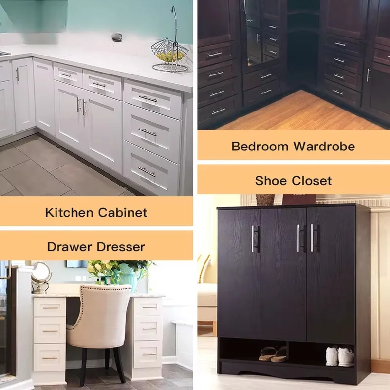 Modern Stainless Steel Kitchen Door Cabinet T Bar Handle Pull Knob Cabinet Knobs Furniture Handle Cupboard Drawer Handle