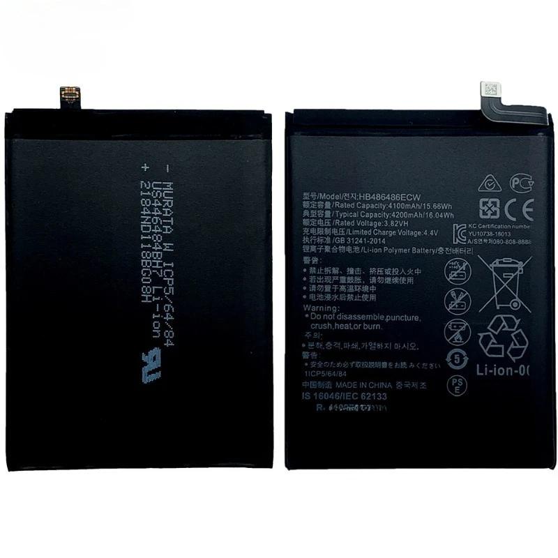 Nueva batería de teléfono móvil 3..82V 4100mAh HB486486ECW para Huawei Mate20 Pro P30 Pro Mate 20 Pro