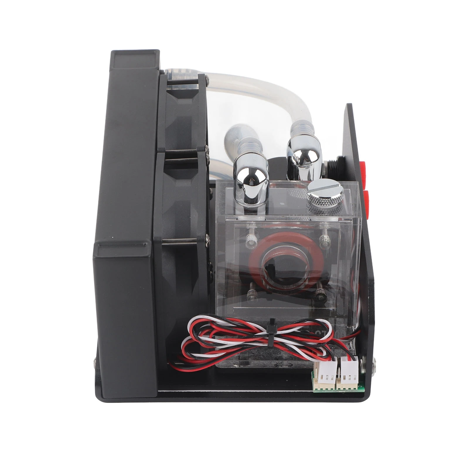 Pompa di raffreddamento ad acqua CPU Pompa di raffreddamento CPU 600L/H Doppia ventola G1/4 Filettatura D Porta Pompa di raffreddamento ad acqua silenziosa a 4 pin per computer desktop
